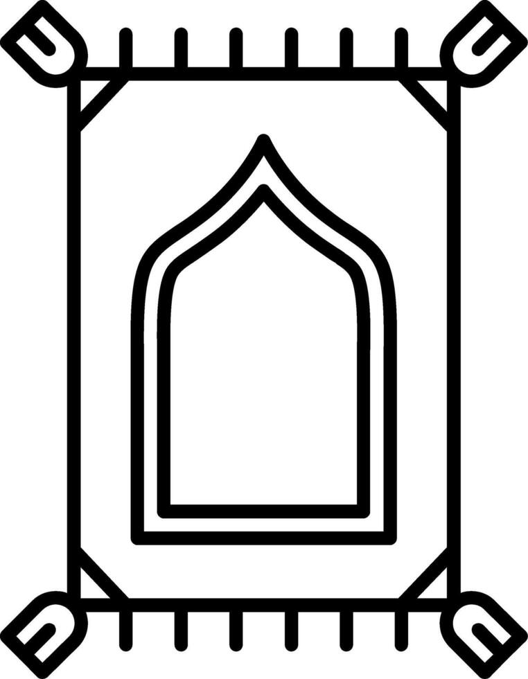 Prayer mate Gradient Line Circle Icon vector