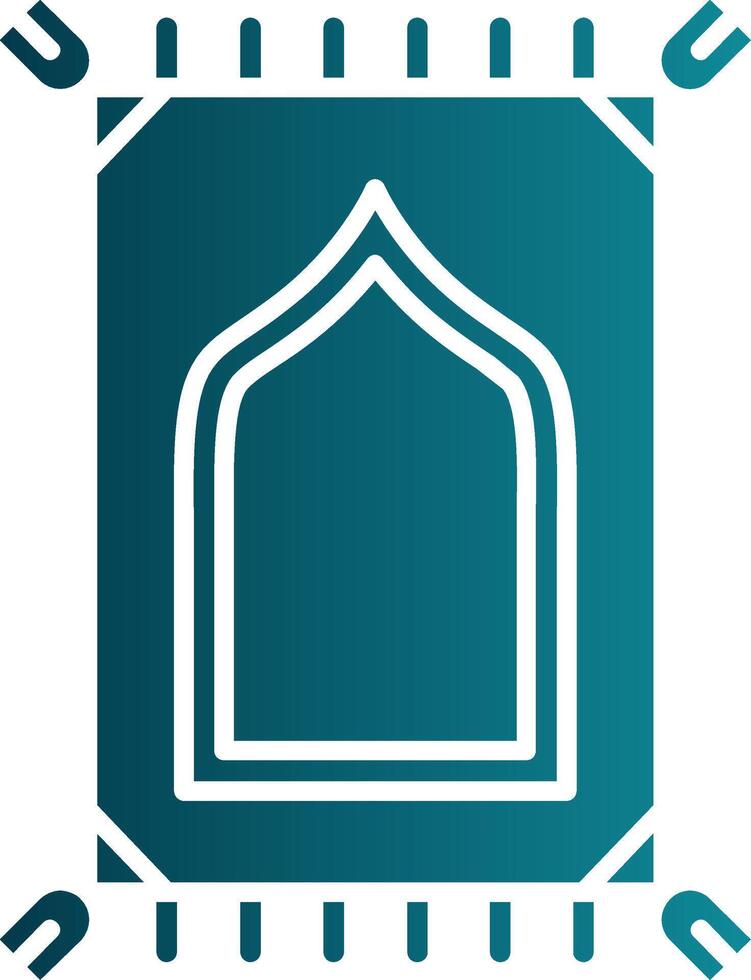 Prayer mate Glyph Gradient Round Corner Icon vector