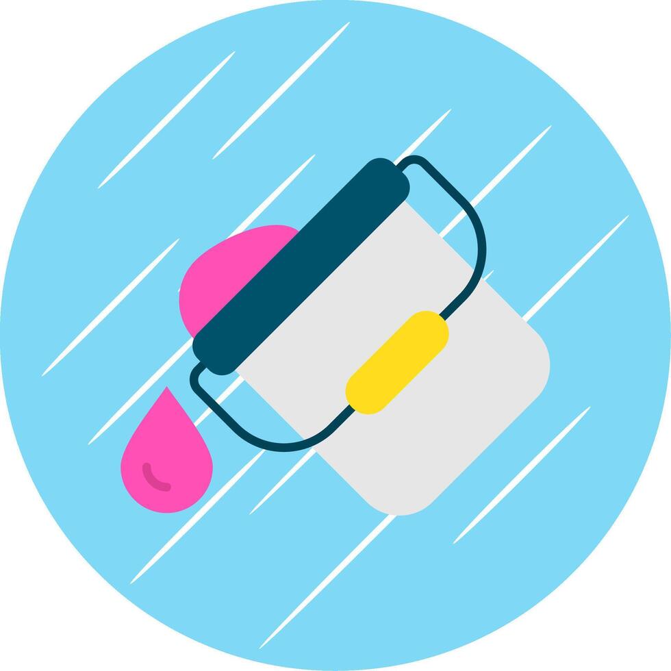 Paint bucket Flat Blue Circle Icon vector