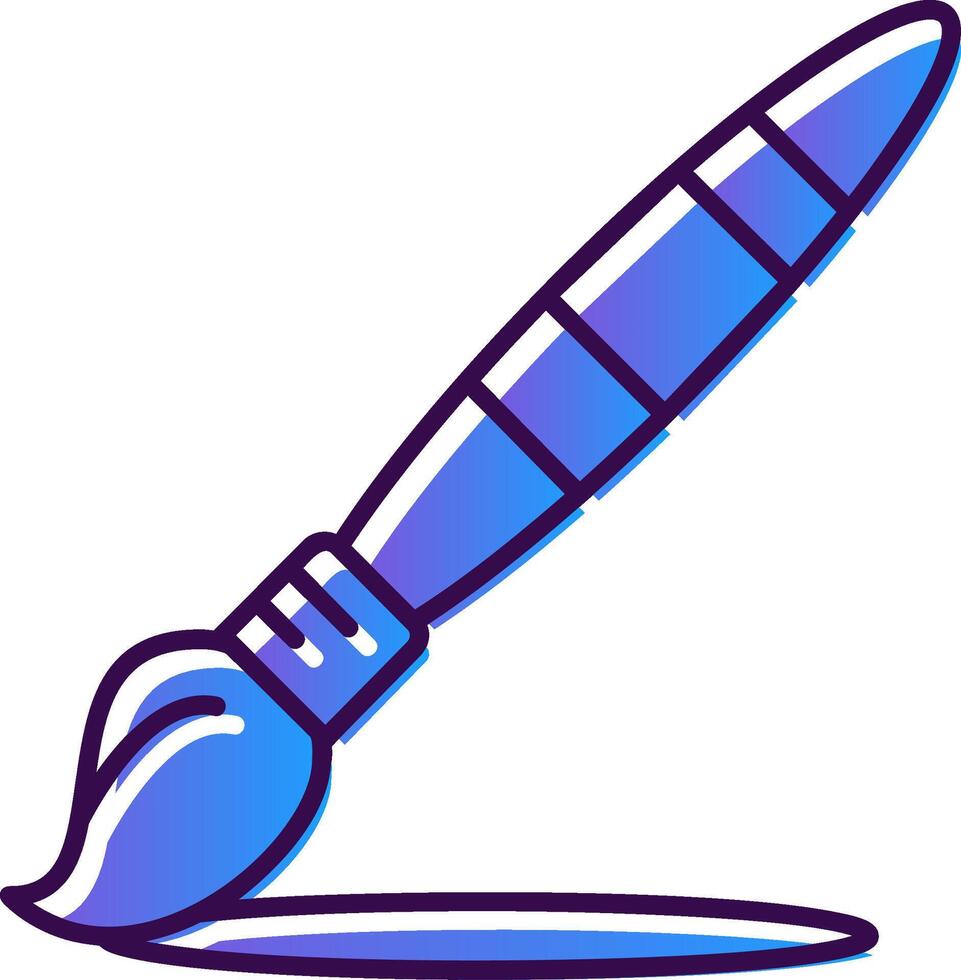 Paint brush Gradient Filled Icon vector