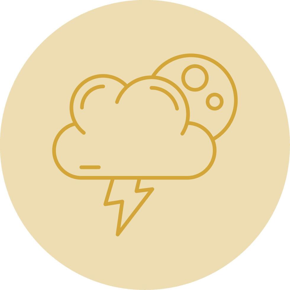 pronóstico línea amarillo circulo icono vector