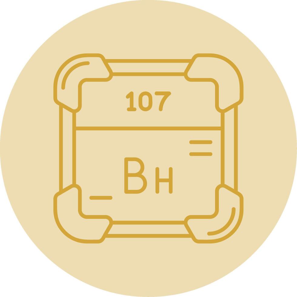 Bohrium Line Yellow Circle Icon vector