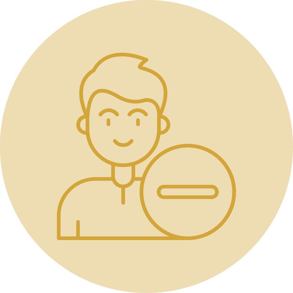 Remove Line Yellow Circle Icon vector