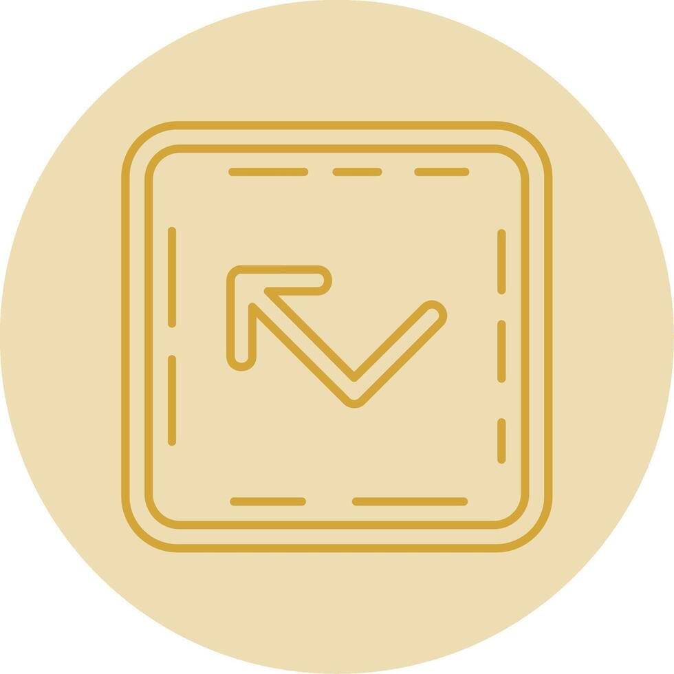 Bounce Line Yellow Circle Icon vector