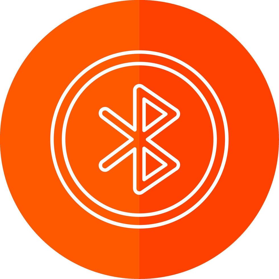 Bluetooth Line Red Circle Icon vector