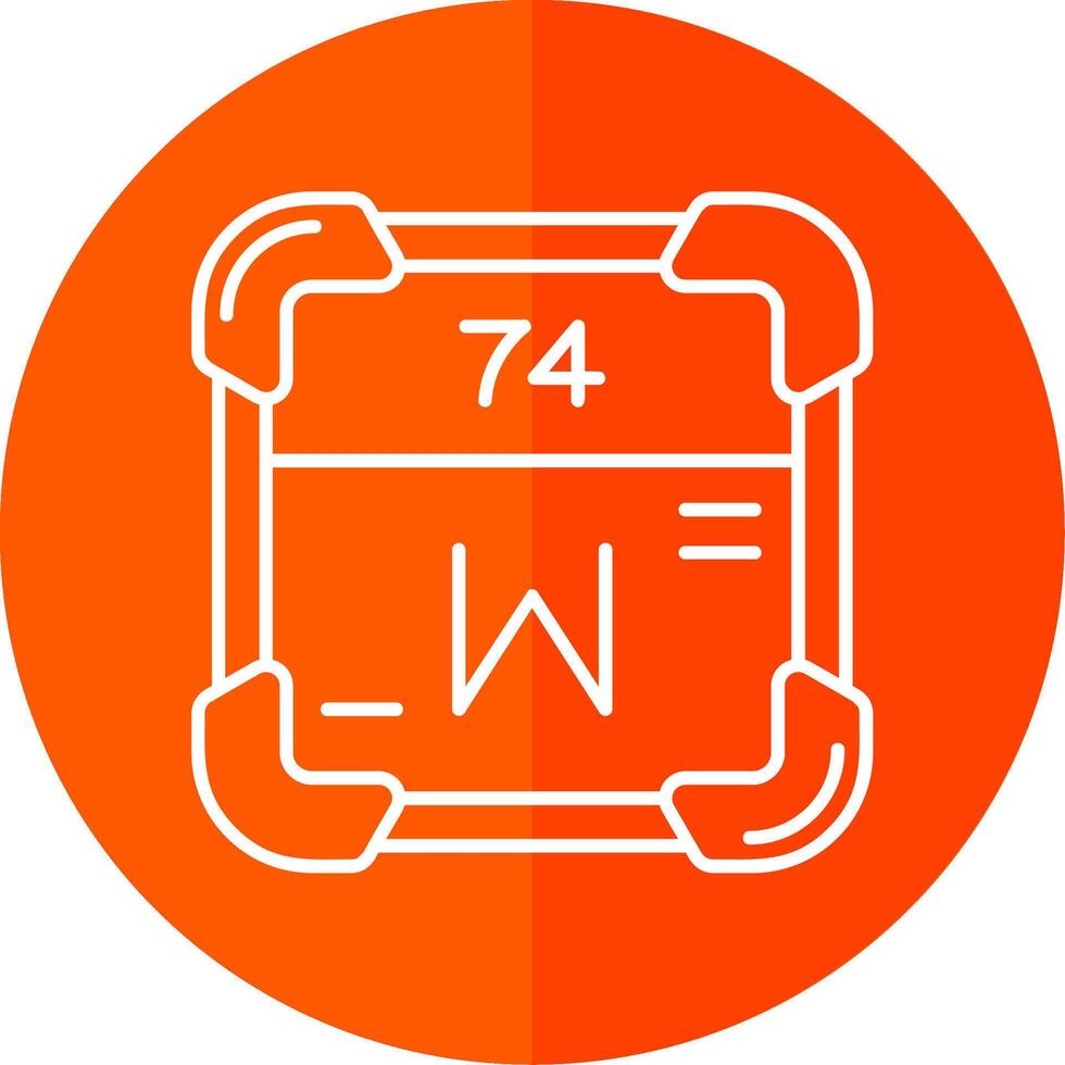 Tungsten Line Red Circle Icon vector