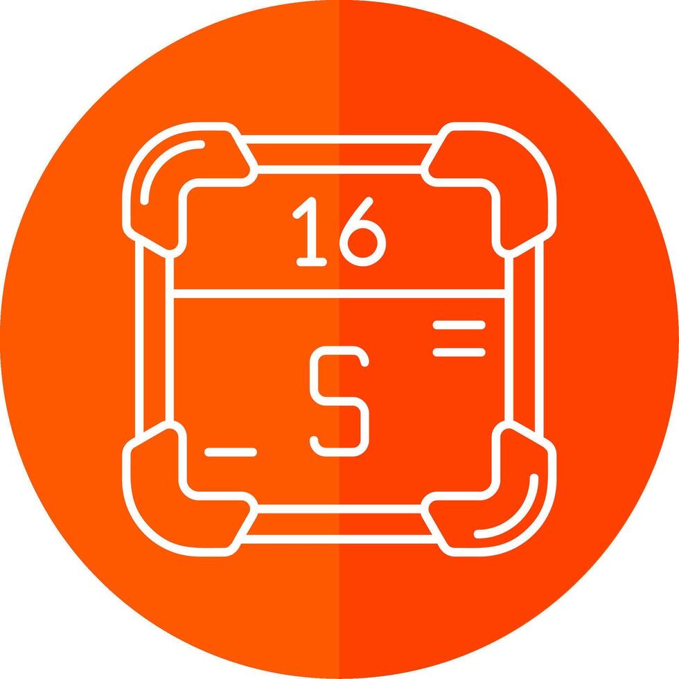 Sulfur Line Red Circle Icon vector