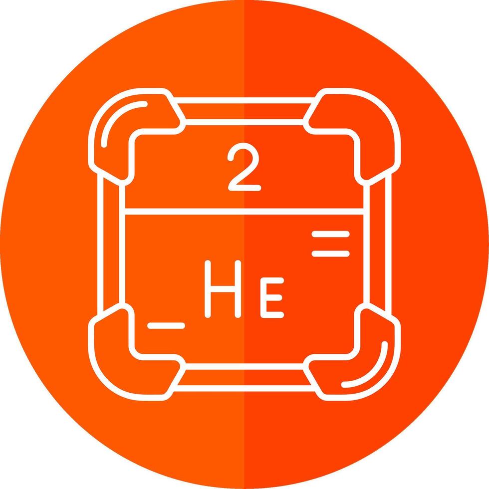 Helium Line Red Circle Icon vector