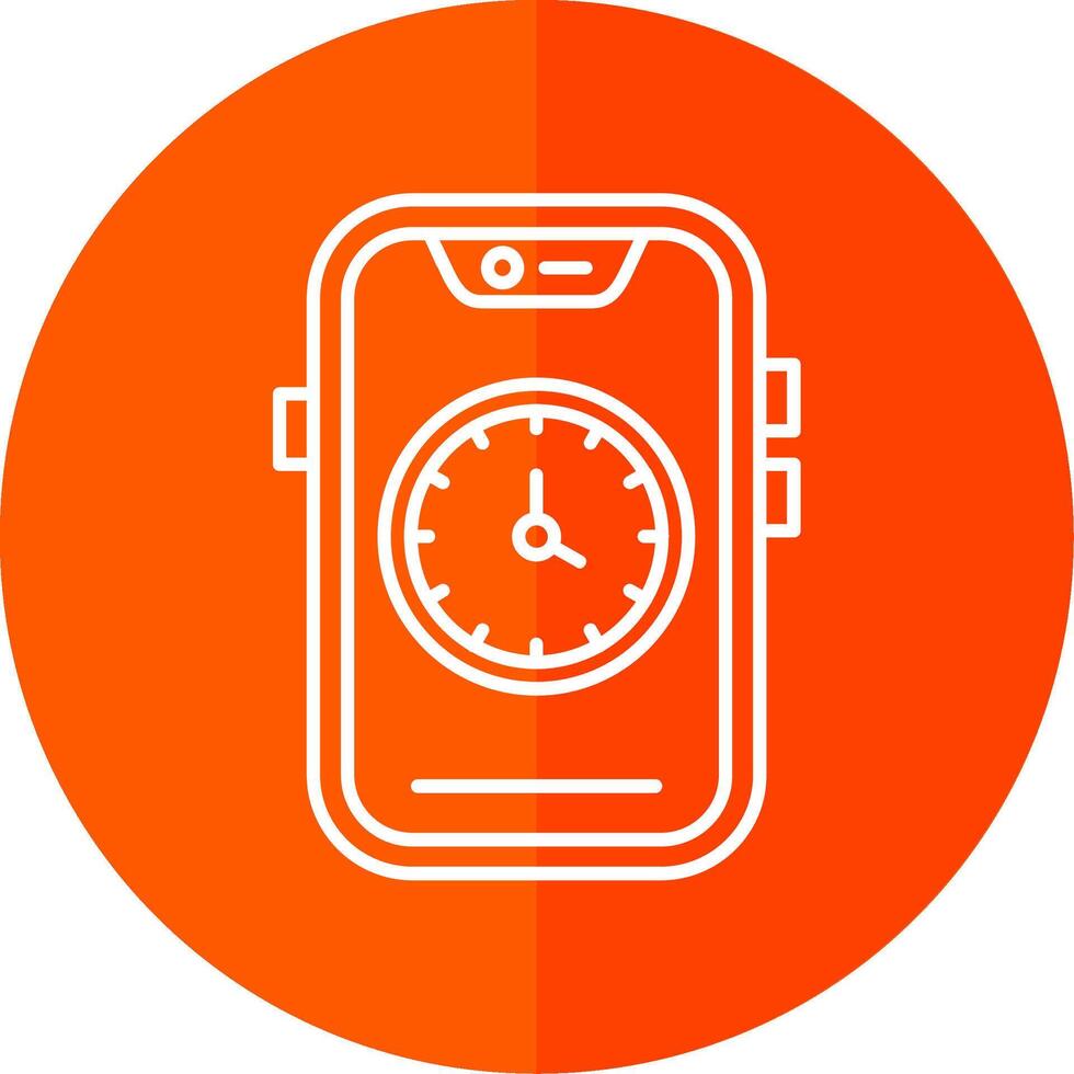 Time Line Red Circle Icon vector