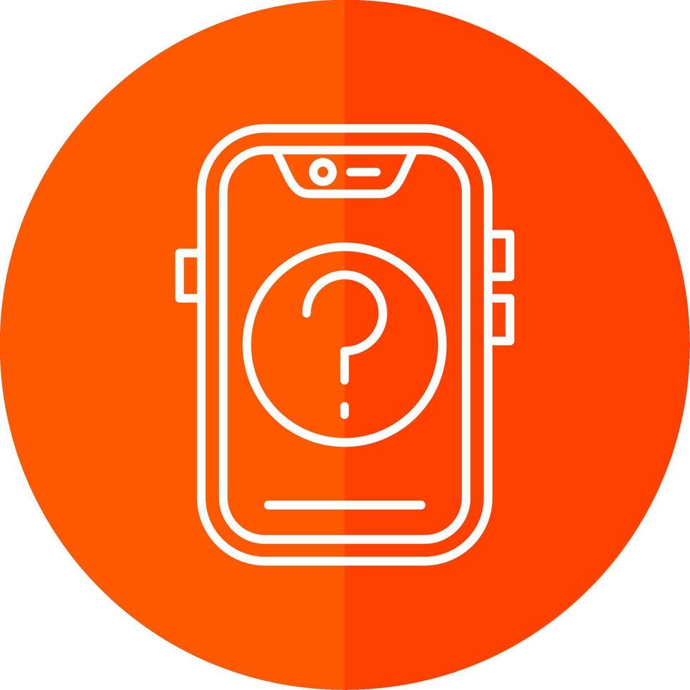 Question Line Red Circle Icon vector