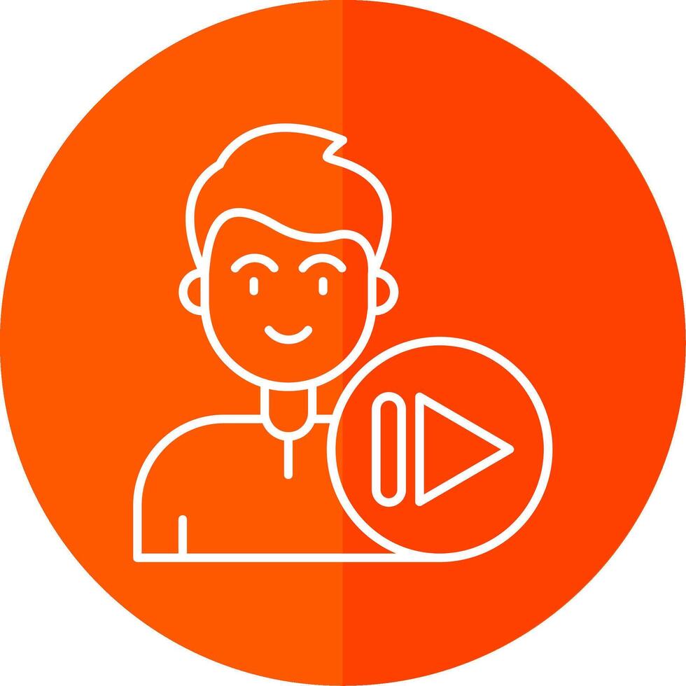 Next Line Red Circle Icon vector
