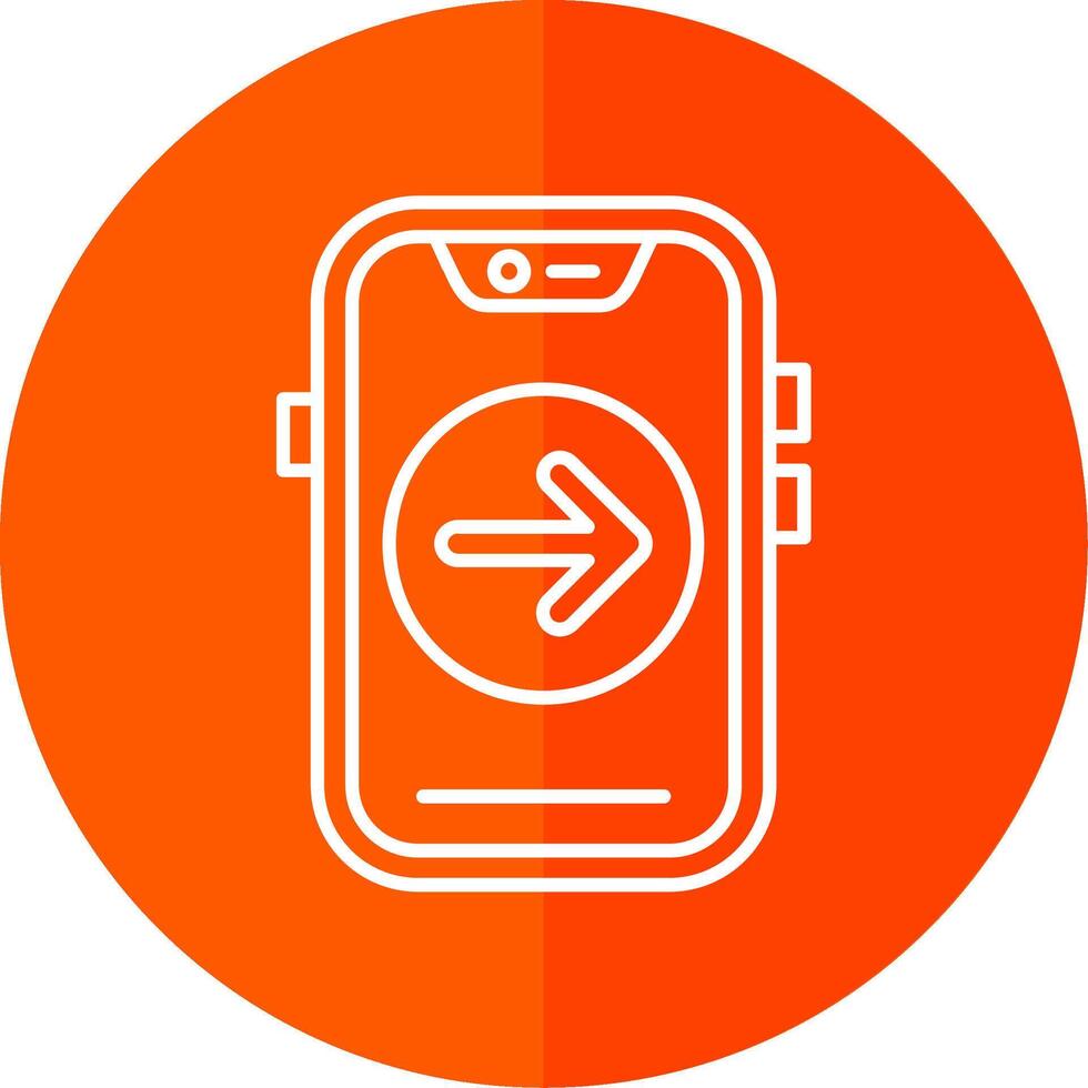 Forward Line Red Circle Icon vector