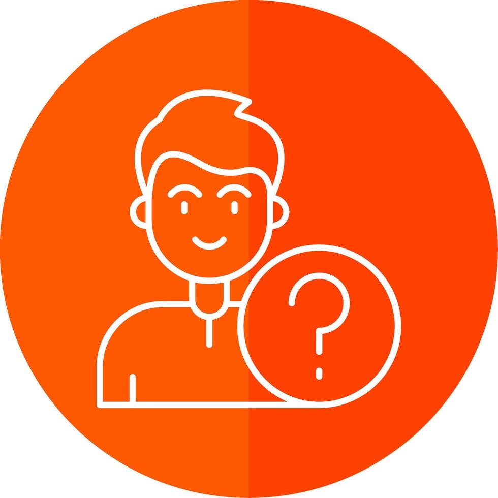 Question Line Red Circle Icon vector