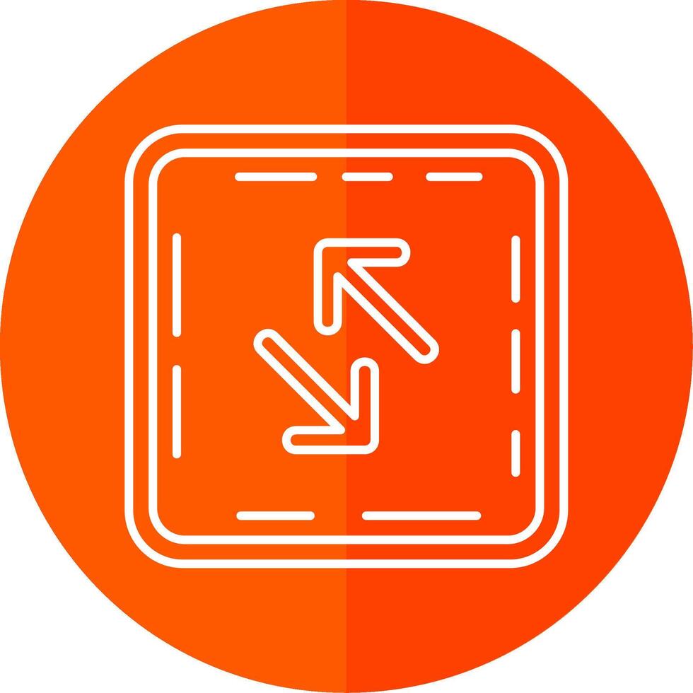 Swap Line Red Circle Icon vector