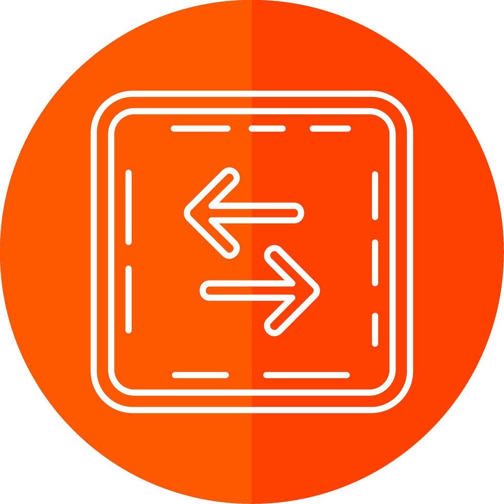 Swap Line Red Circle Icon vector