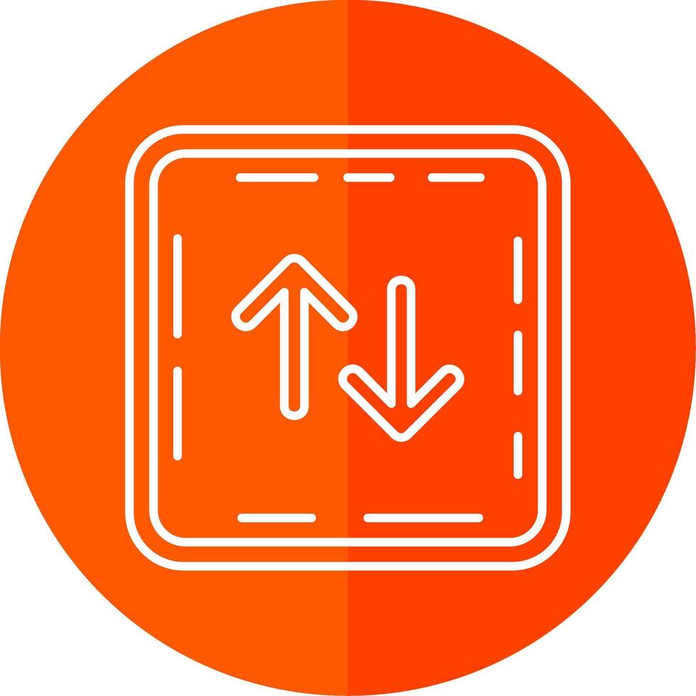 Swap Line Red Circle Icon vector