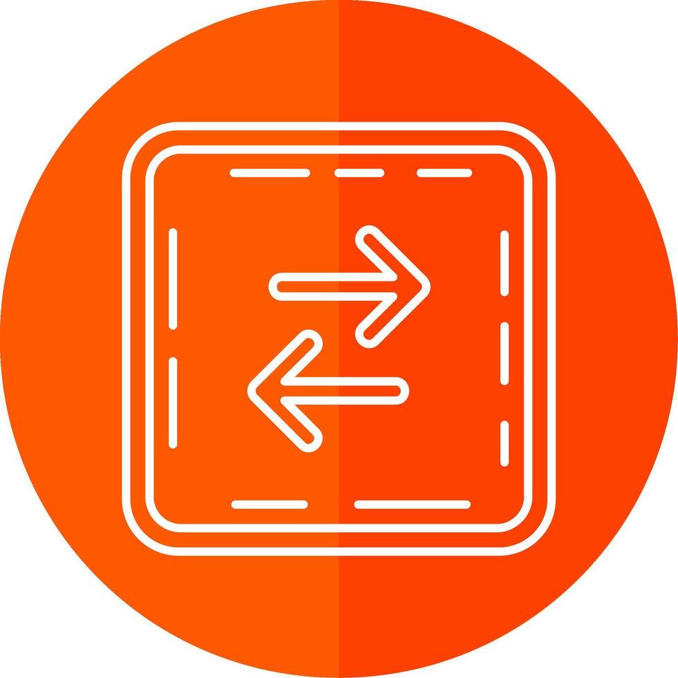 Swap Line Red Circle Icon vector