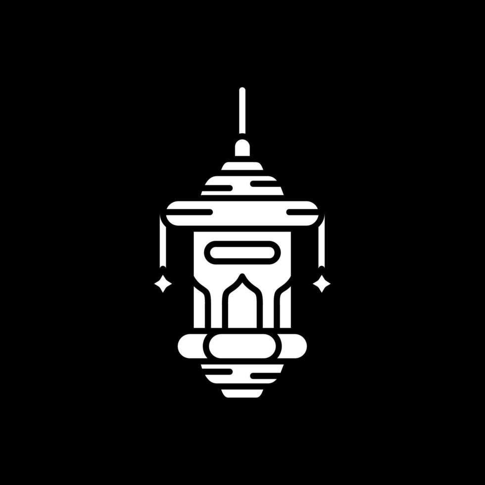 Oil lamp Glyph Inverted Icon vector