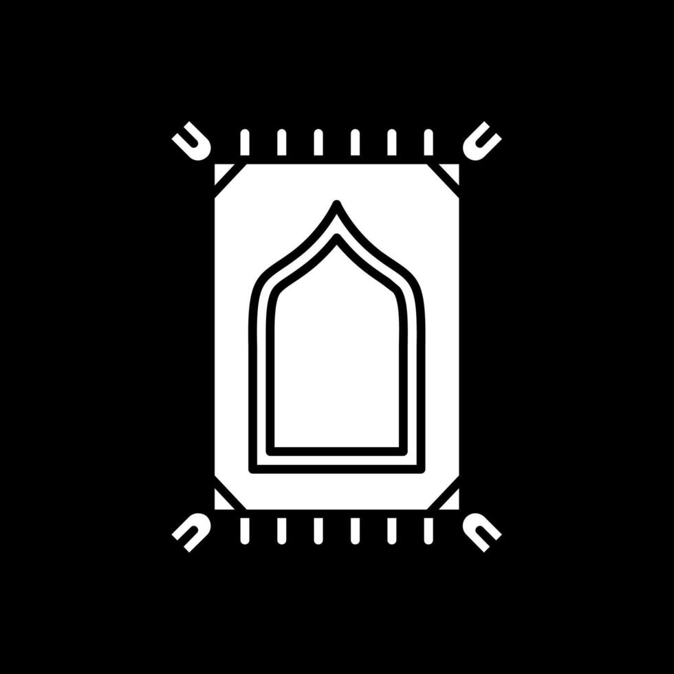 Prayer mate Glyph Inverted Icon vector