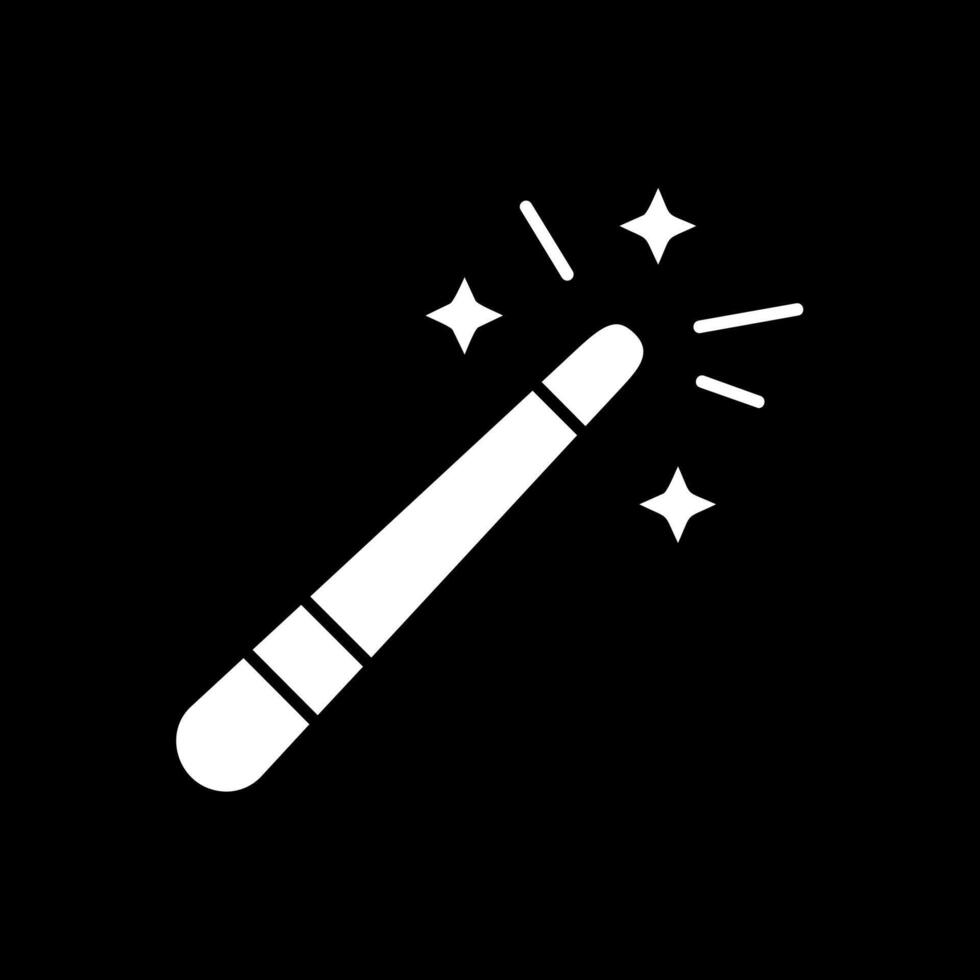 Magic wand Glyph Inverted Icon vector