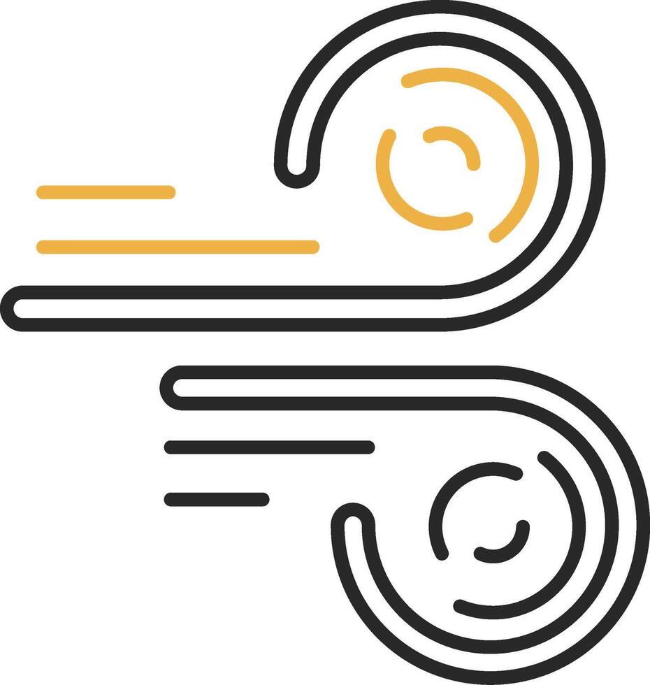 Wind Skined Filled Icon vector
