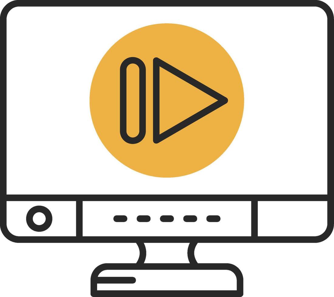 Next Skined Filled Icon vector
