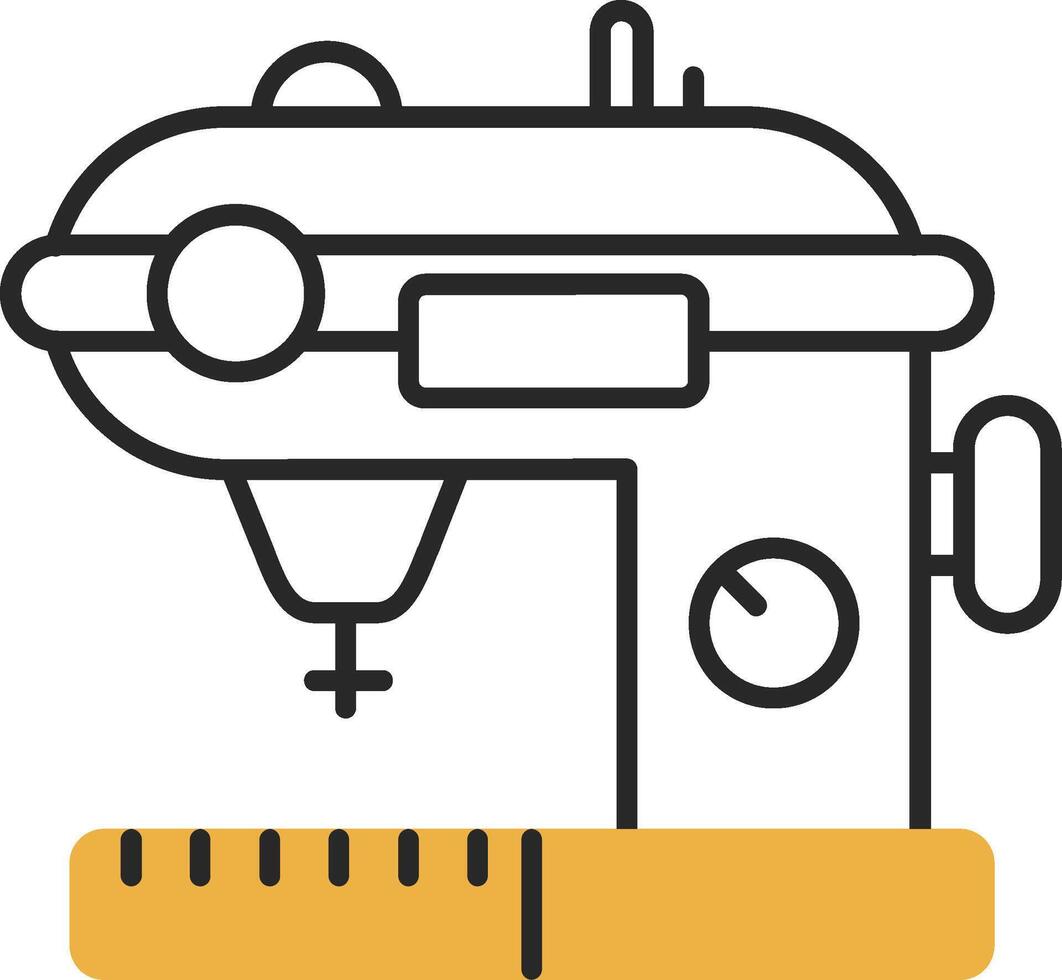 Sewing Skined Filled Icon vector