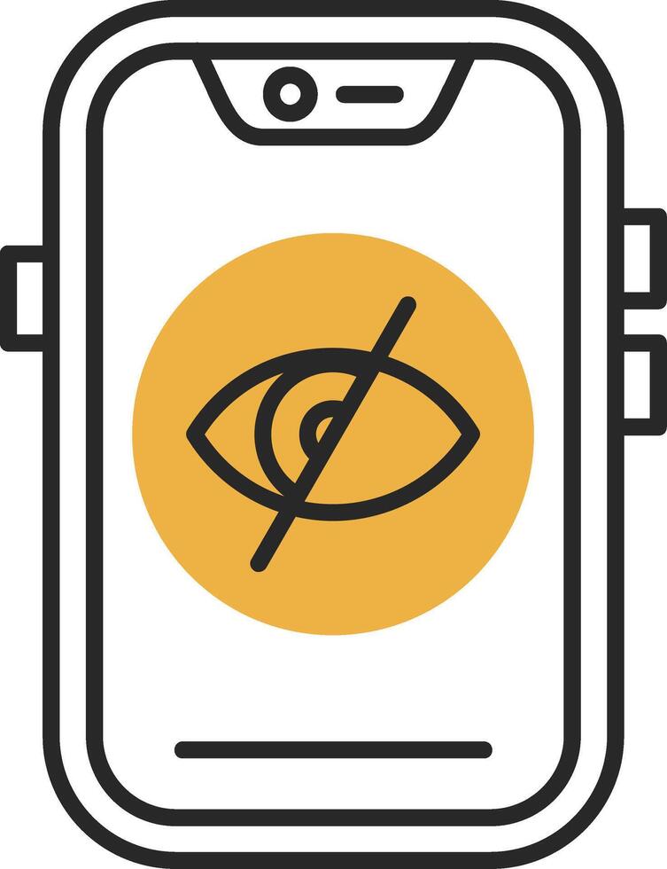 Disabled Skined Filled Icon vector