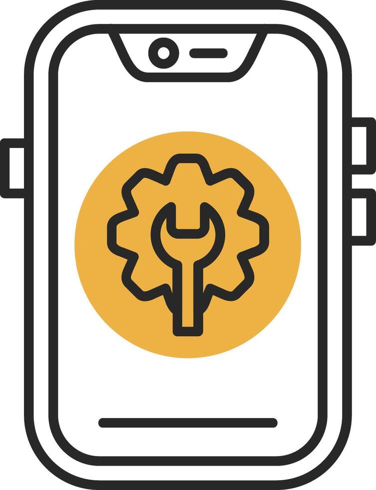 Maintenance Skined Filled Icon vector