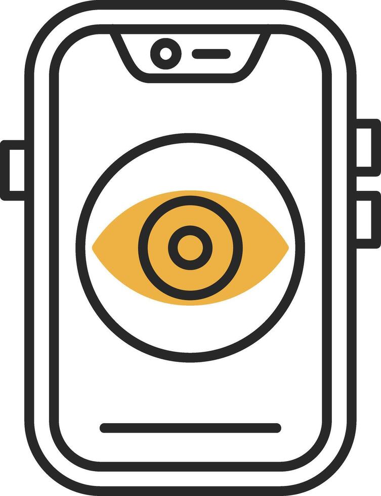 View Skined Filled Icon vector
