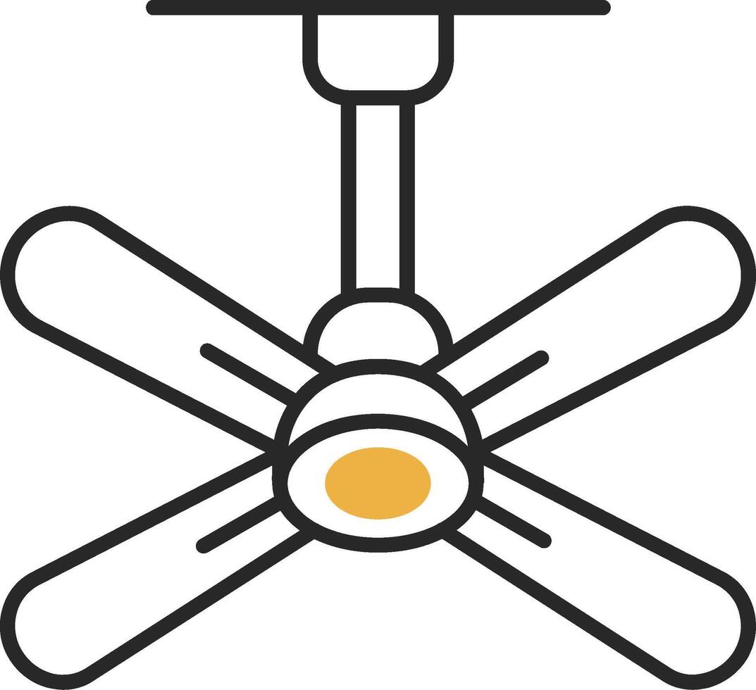 Fan Skined Filled Icon vector