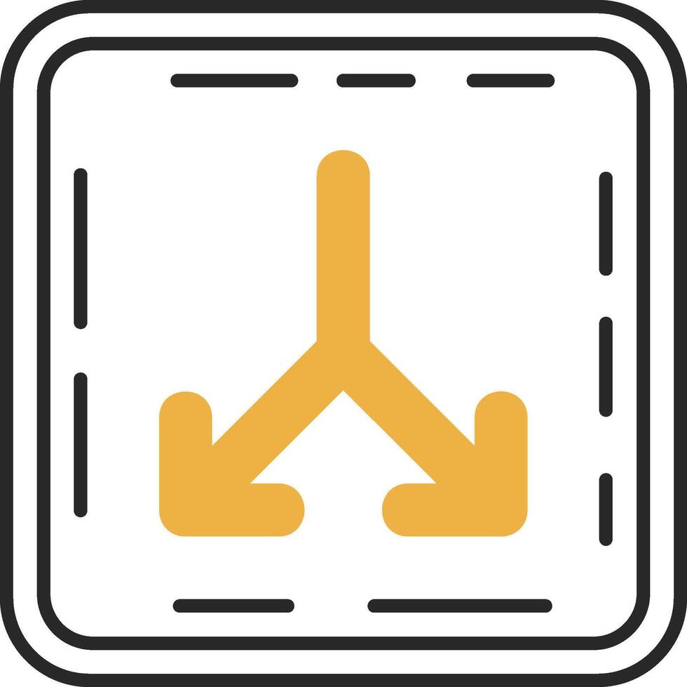 Split Skined Filled Icon vector