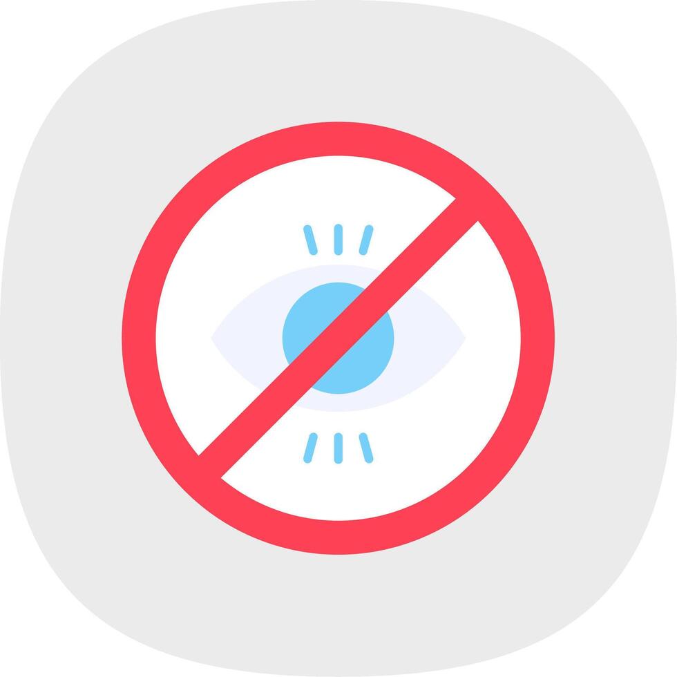 No illegitimate Flat Curve Icon vector