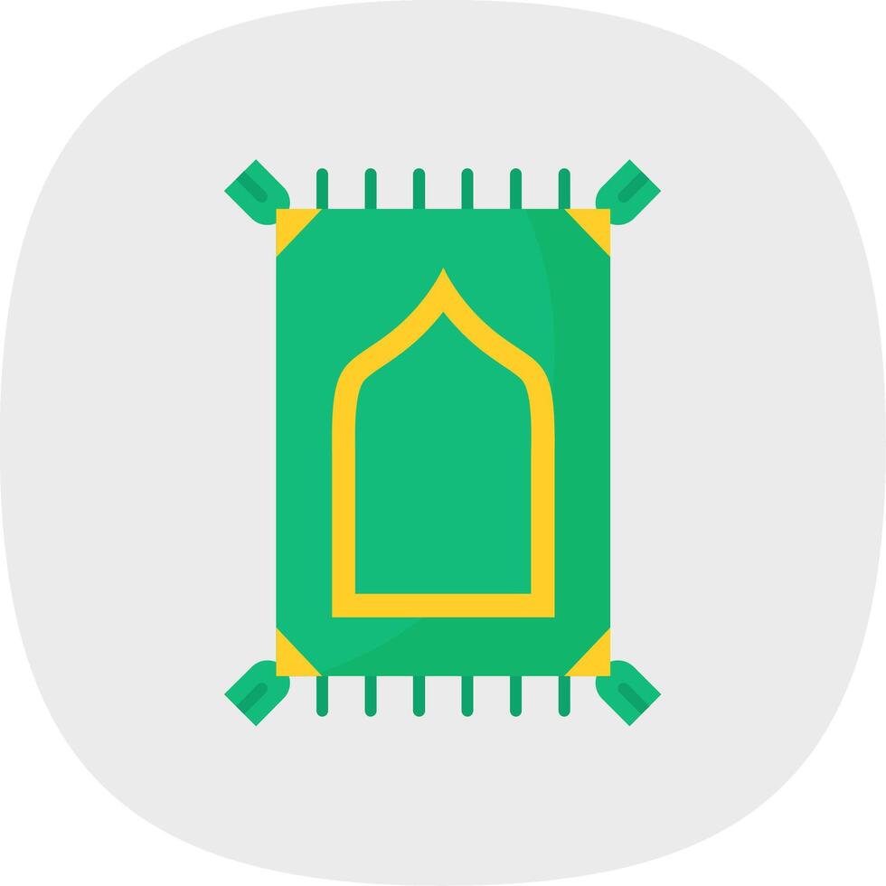 Prayer mate Flat Curve Icon vector