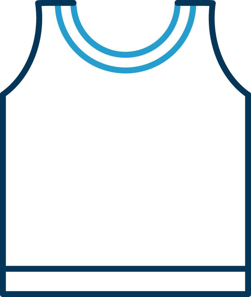 Top Line Blue Two Color Icon vector