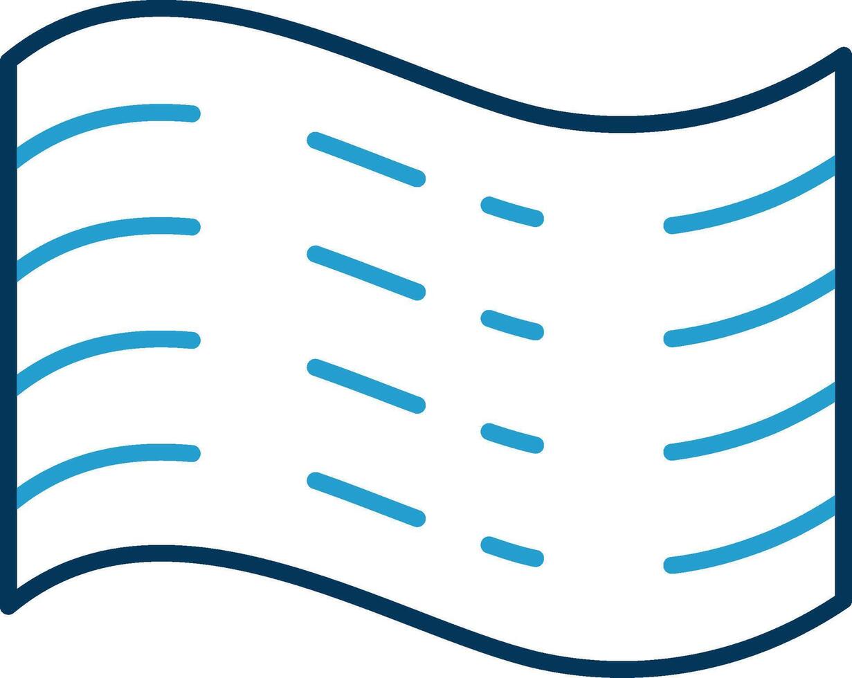 Haze Line Blue Two Color Icon vector