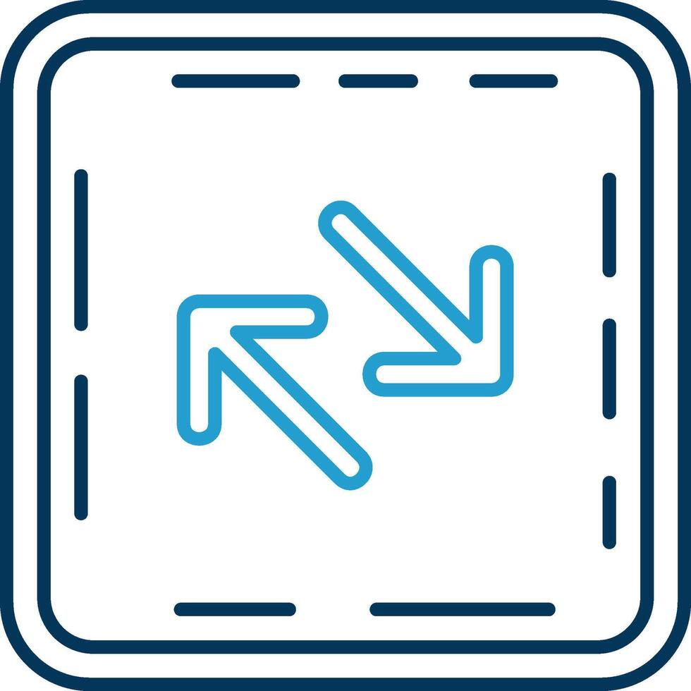 Swap Line Blue Two Color Icon vector