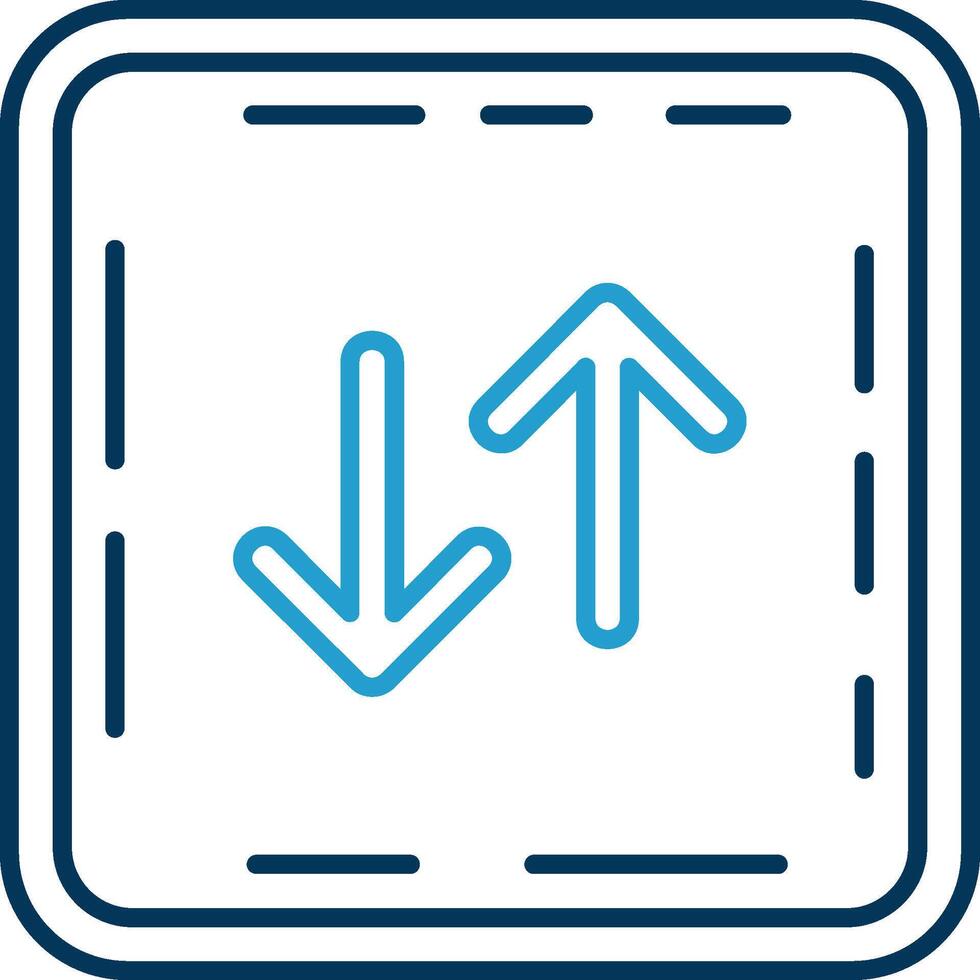 Swap Line Blue Two Color Icon vector