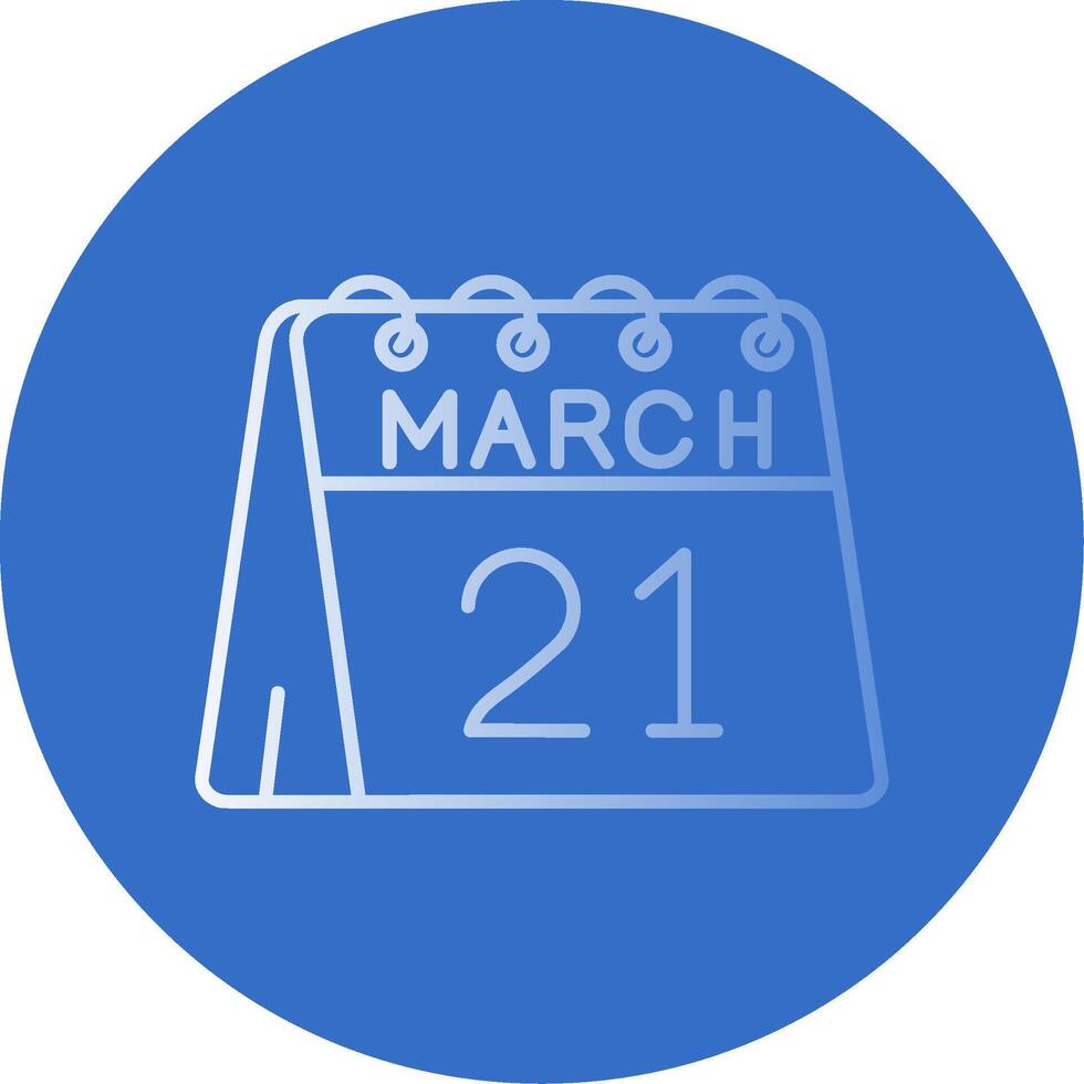21 de marzo degradado línea circulo icono vector