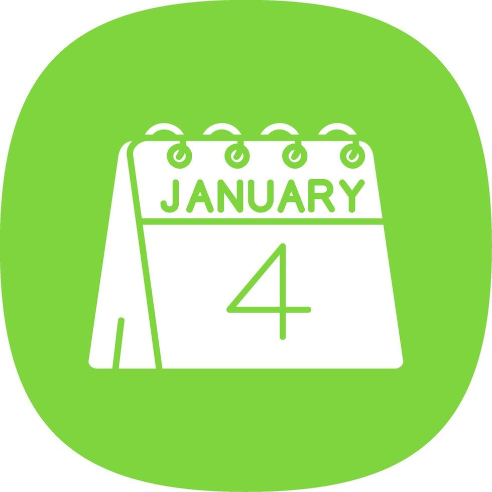 4th of January Glyph Curve Icon vector