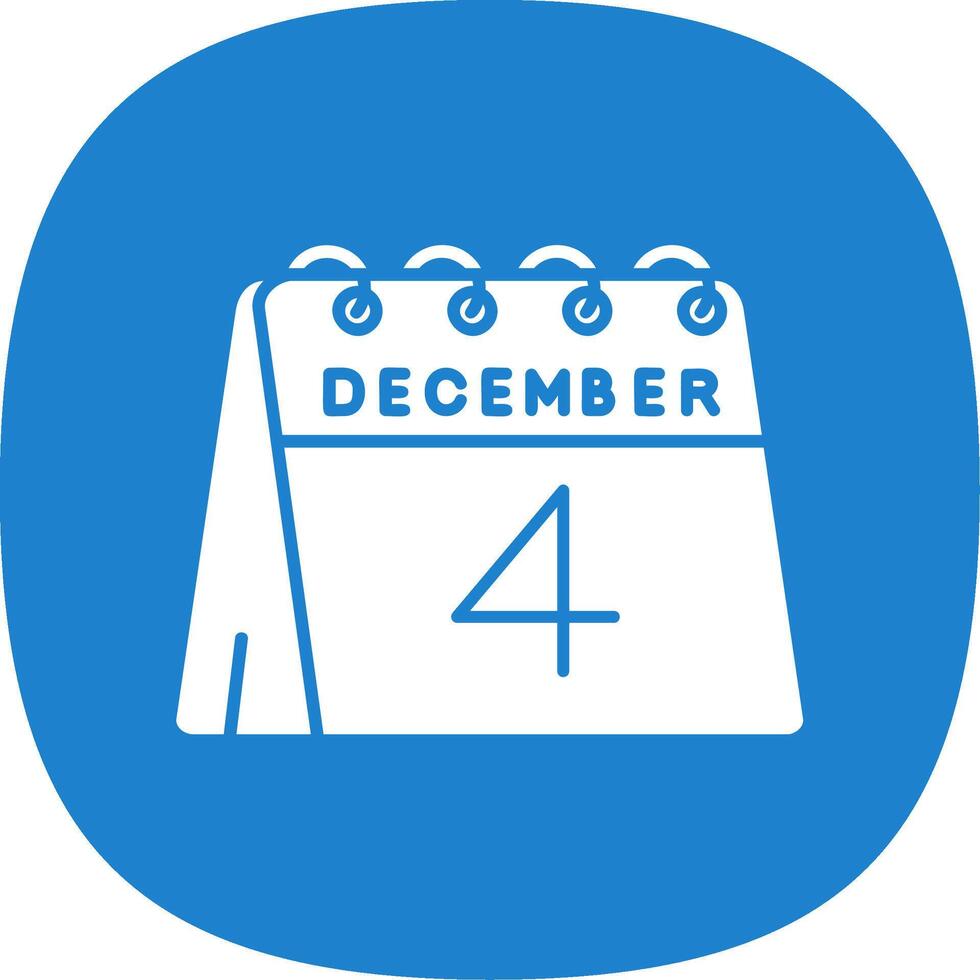 4th of December Glyph Curve Icon vector