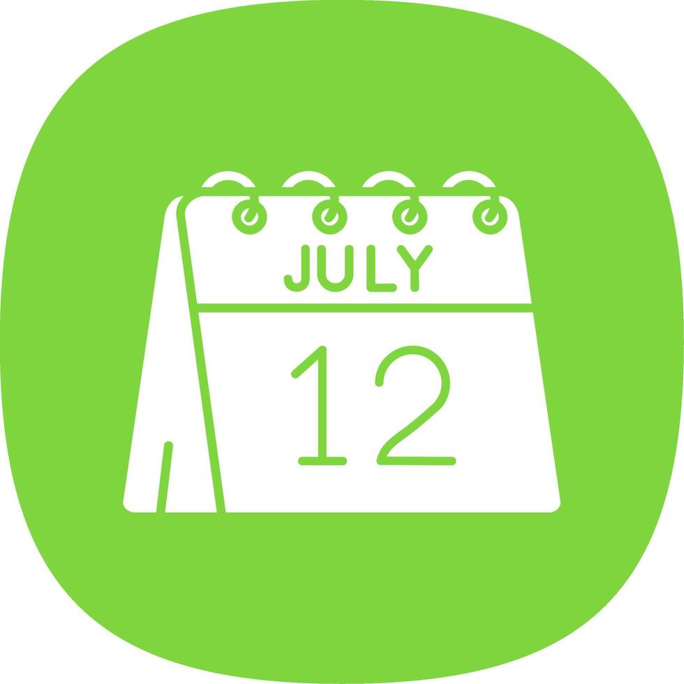 12th of July Glyph Curve Icon vector