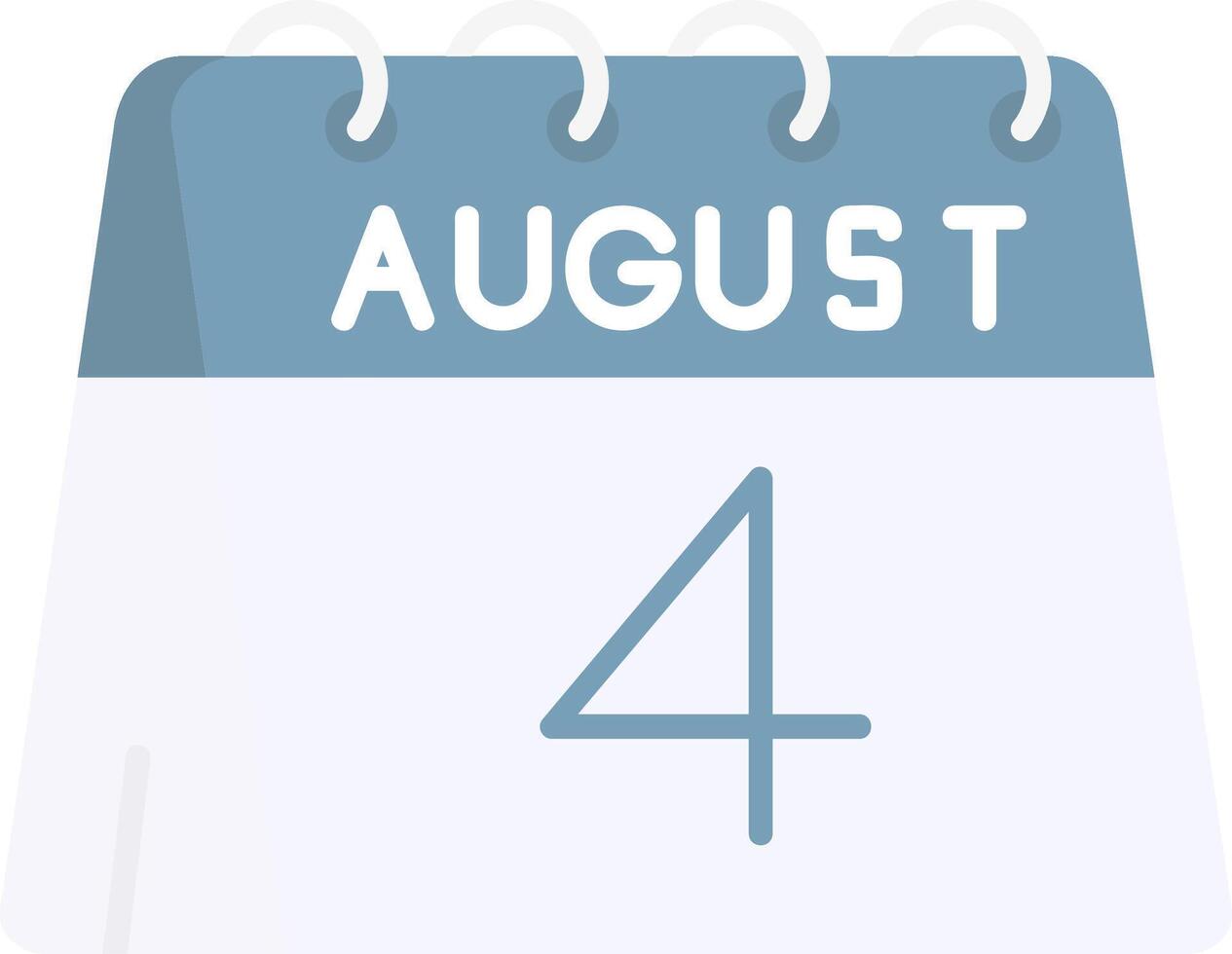 4th of August Flat Light Icon vector