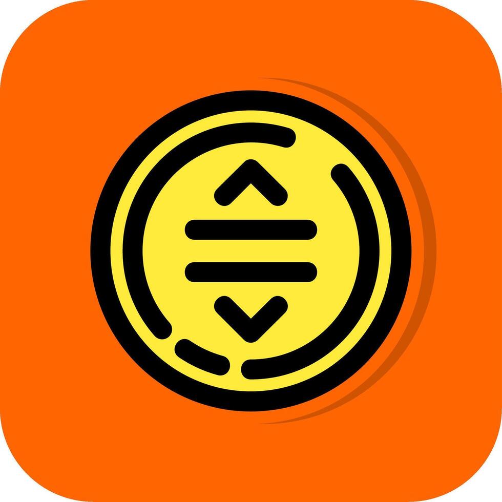 Drag Filled Orange background Icon vector