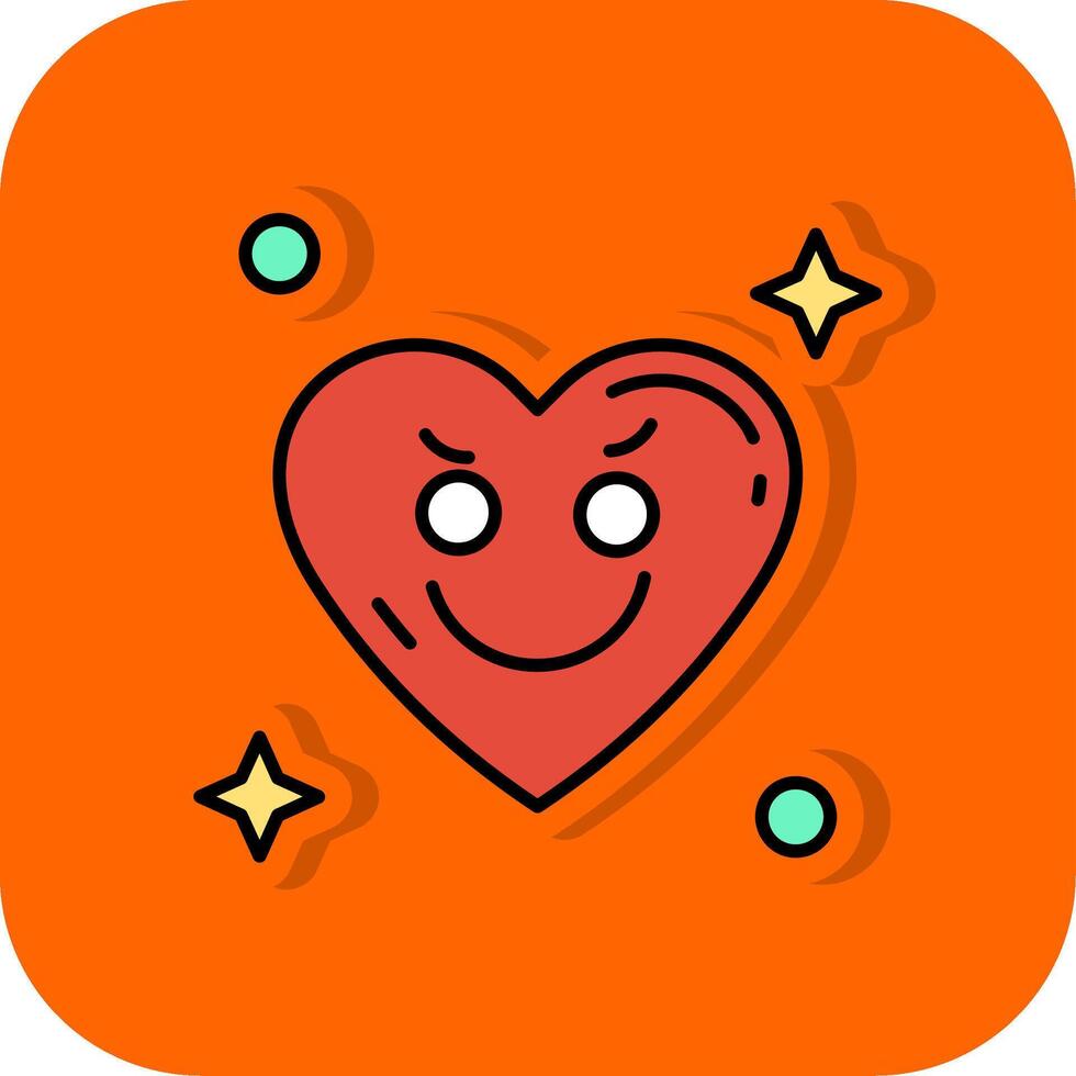 Envy Filled Orange background Icon vector