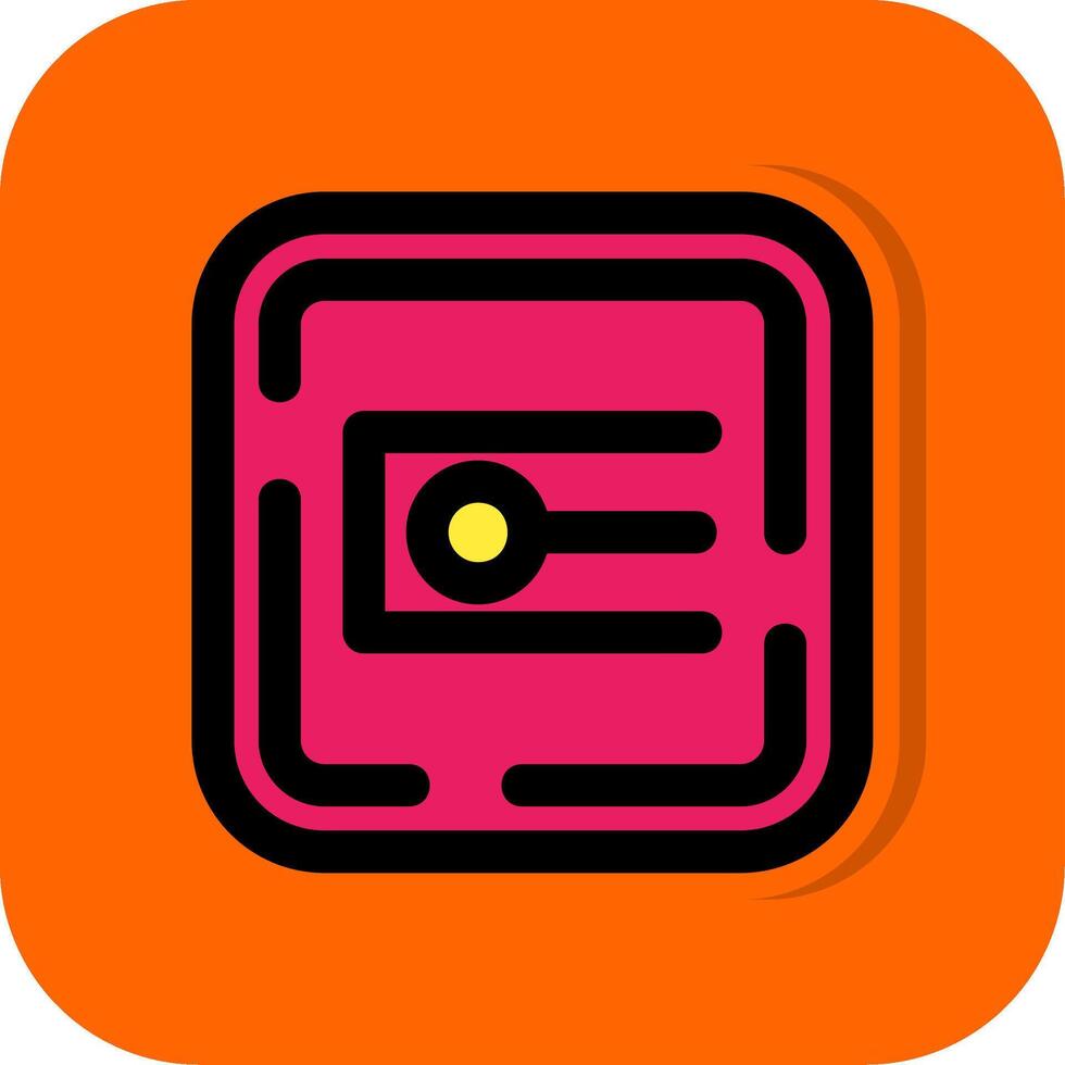 Endpoint Filled Orange background Icon vector