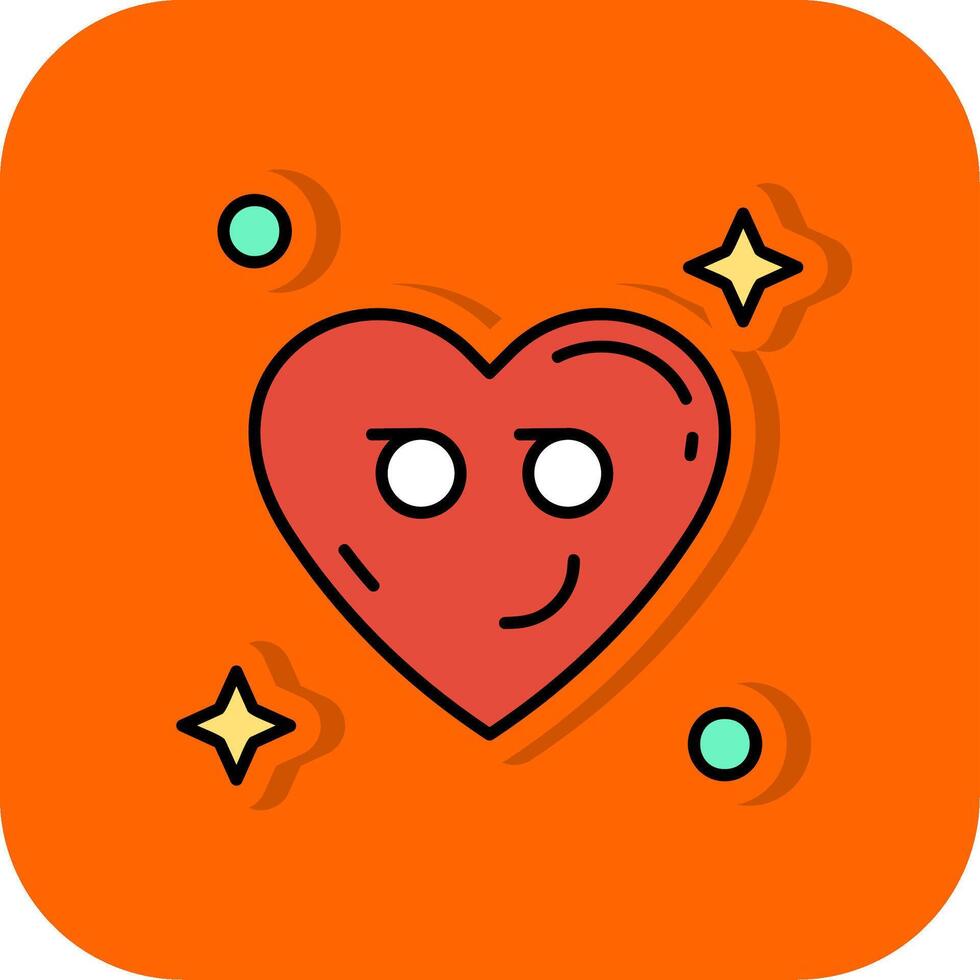 sonriendo lleno naranja antecedentes icono vector