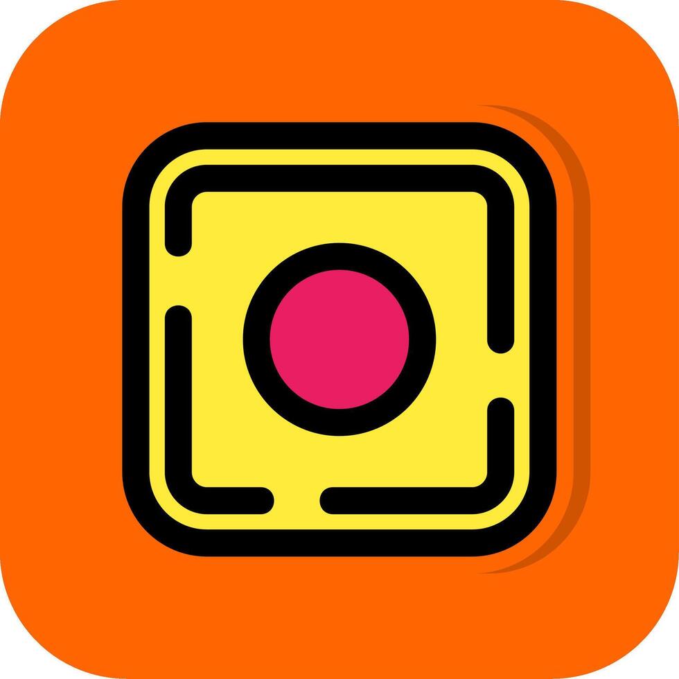 Dot Filled Orange background Icon vector