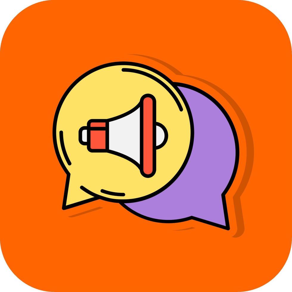 audio lleno naranja antecedentes icono vector