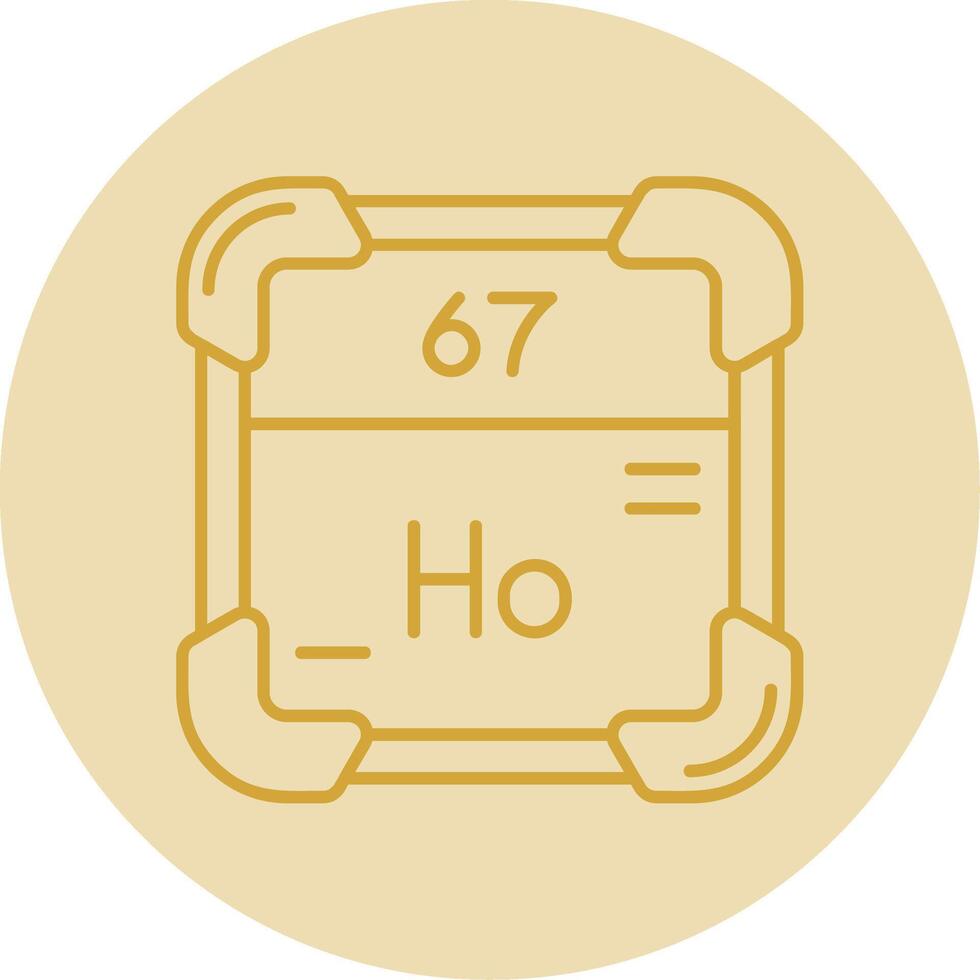 Holmium Line Yellow Circle Icon vector